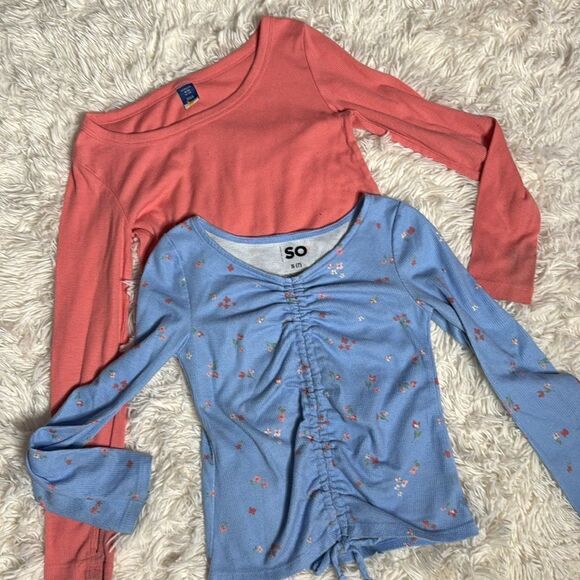 SO, Old Navy Long Sleeve Girls Shirt Bundle Size M 8 Boho Hippie Floral - Picture 2 of 4